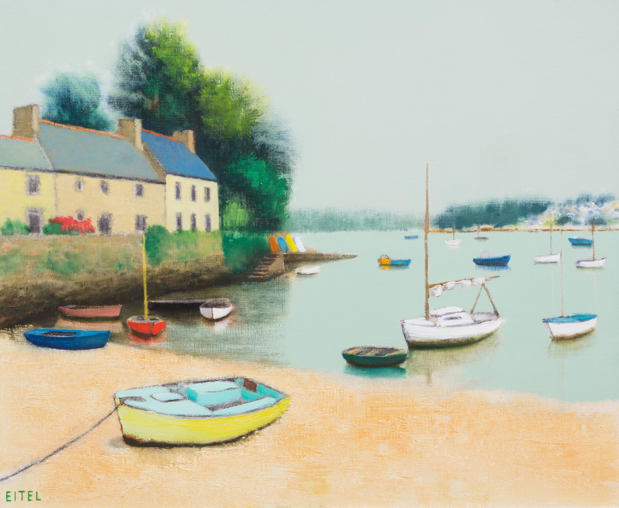 Jacques Eitel, (French, 1926-2006), Harbour Scene