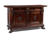 An Italian Baroque Style Walnut Console Cabinet