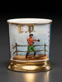 A Boxer's Porcelain Occupational Shaving Mug