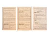 [CONFEDERATE VETERANS]. A group of pension and relief applications by Confederate veterans who were wounded in action during the Civil War, comprising: