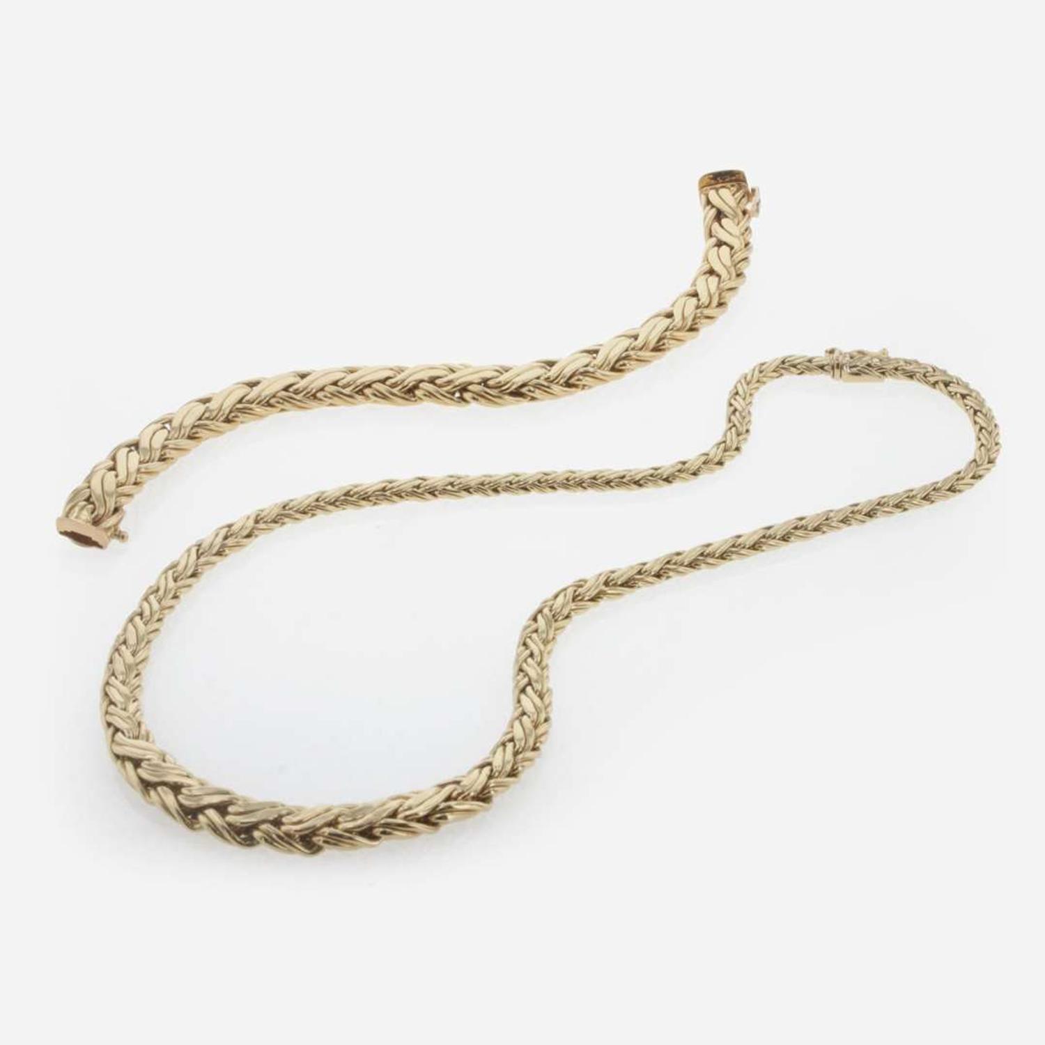 Two Piece Set of 18K Yellow Gold Tiffany & Co. Jewelry