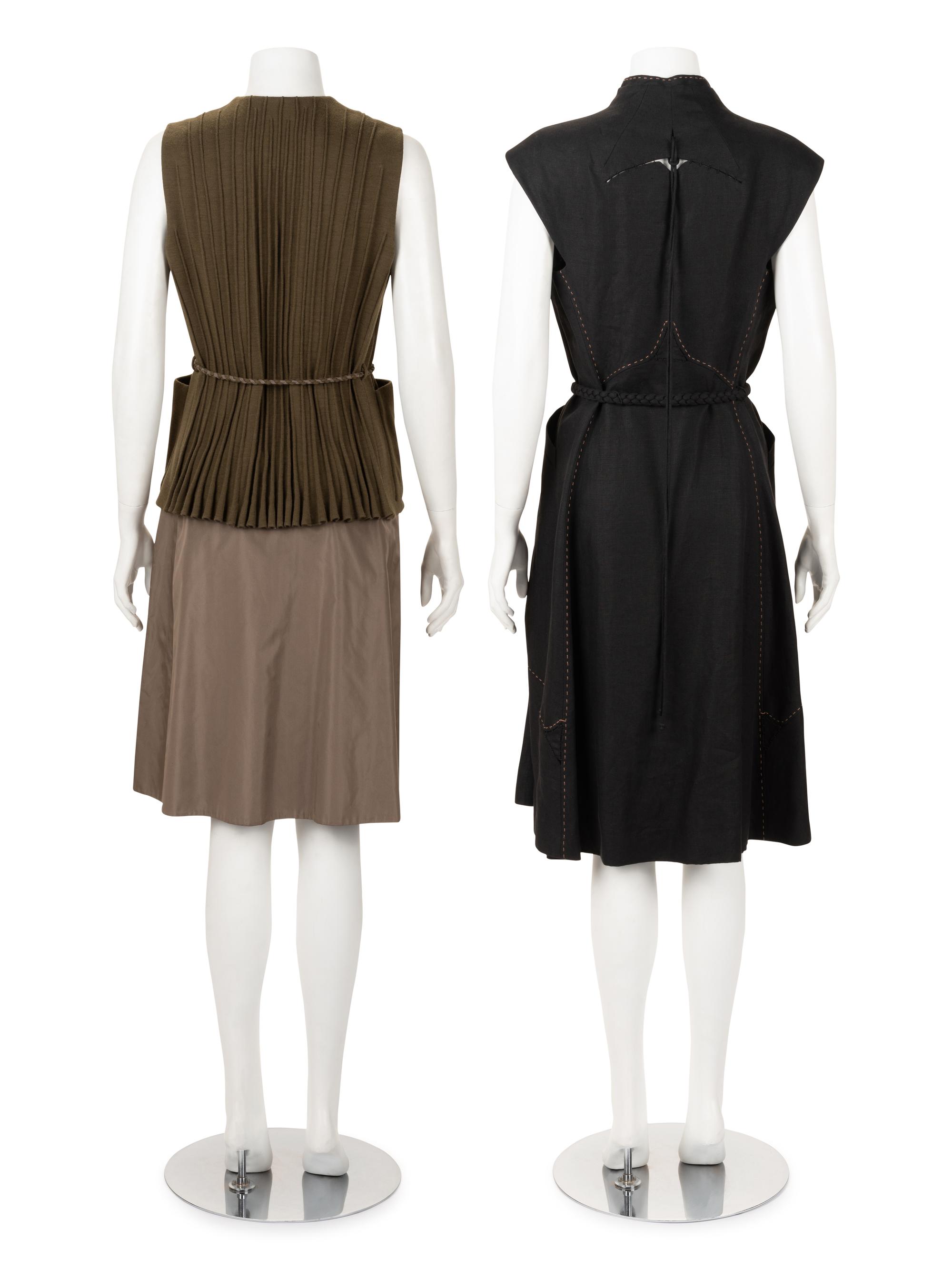 Two Chado Ralph Rucci Sleeveless Dresses, 2000-10s