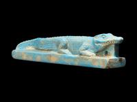 An Egyptian Faience Crocodile