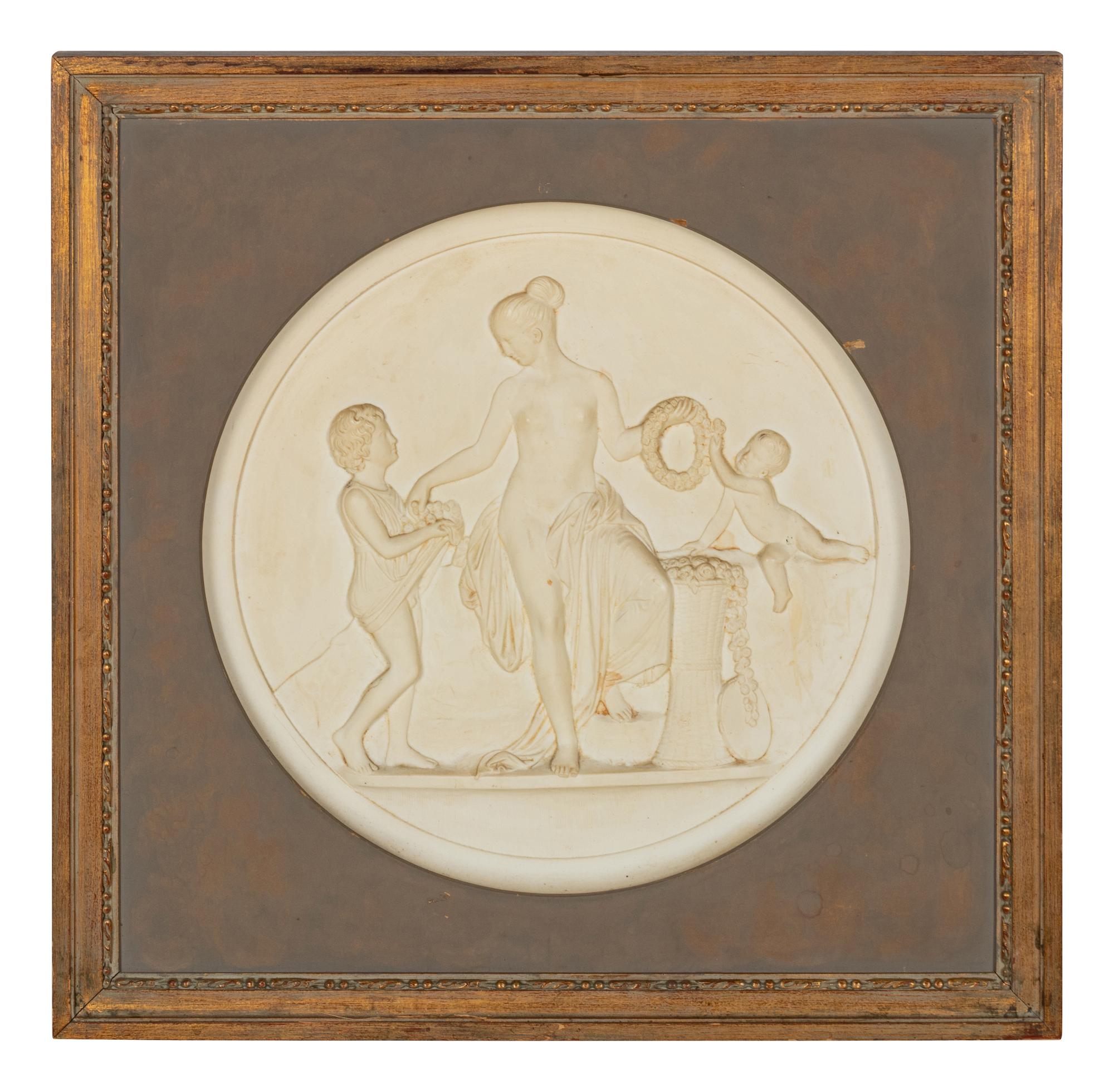 A Set of Four Neoclassical Composition Relief Plaques