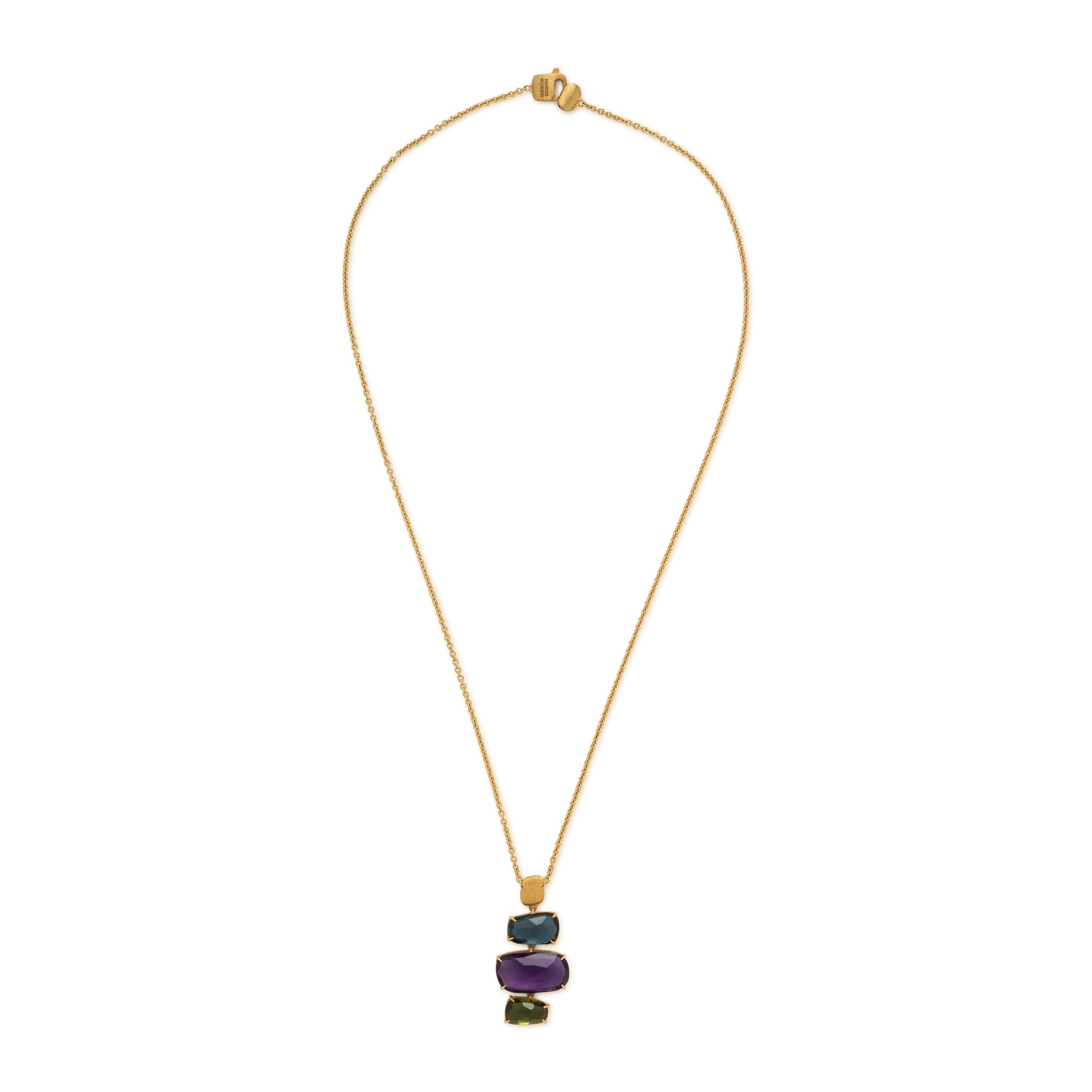Marco Bicego, 'Murano', Multigem and Yellow Gold Pendant Necklace