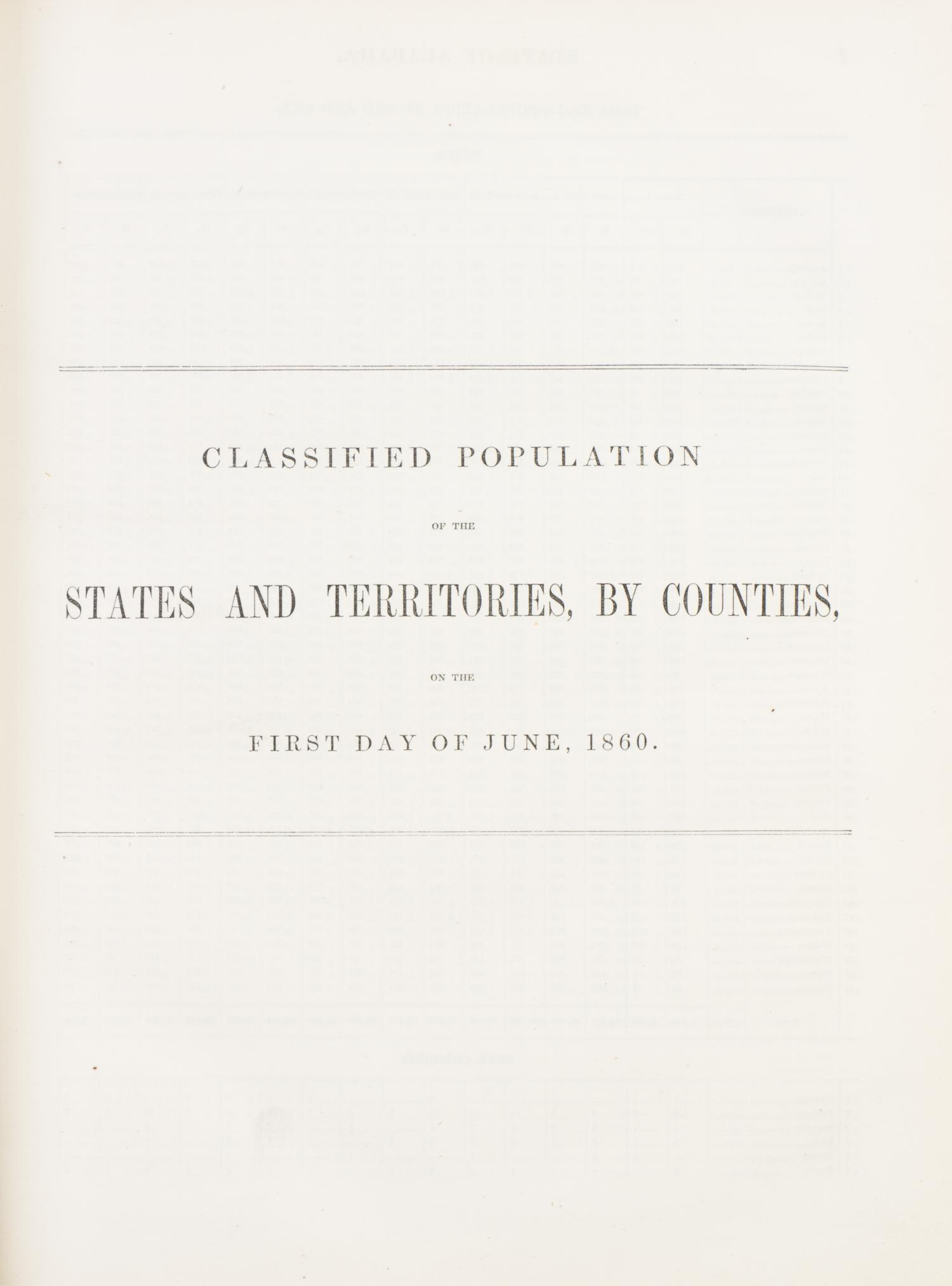 (FILLMORE, MILLARD). 1860 Census. Washington, 1860. Signed by Fillmore.