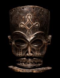 A Chokwe Wood Helmet Mask
