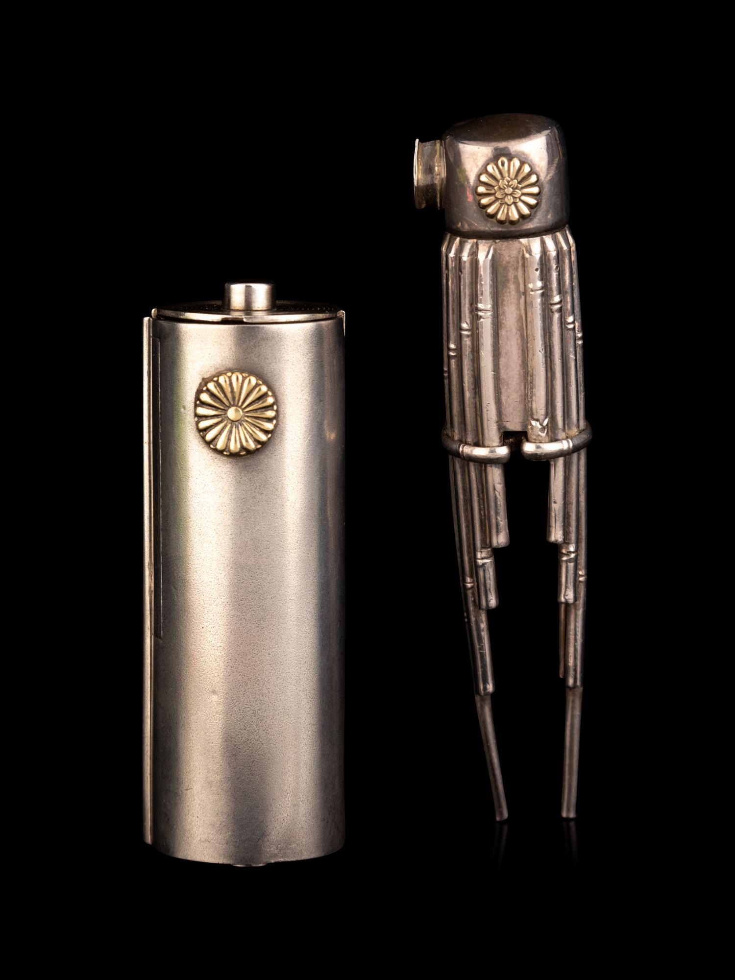 Two Japanese Silver Bonbonnière