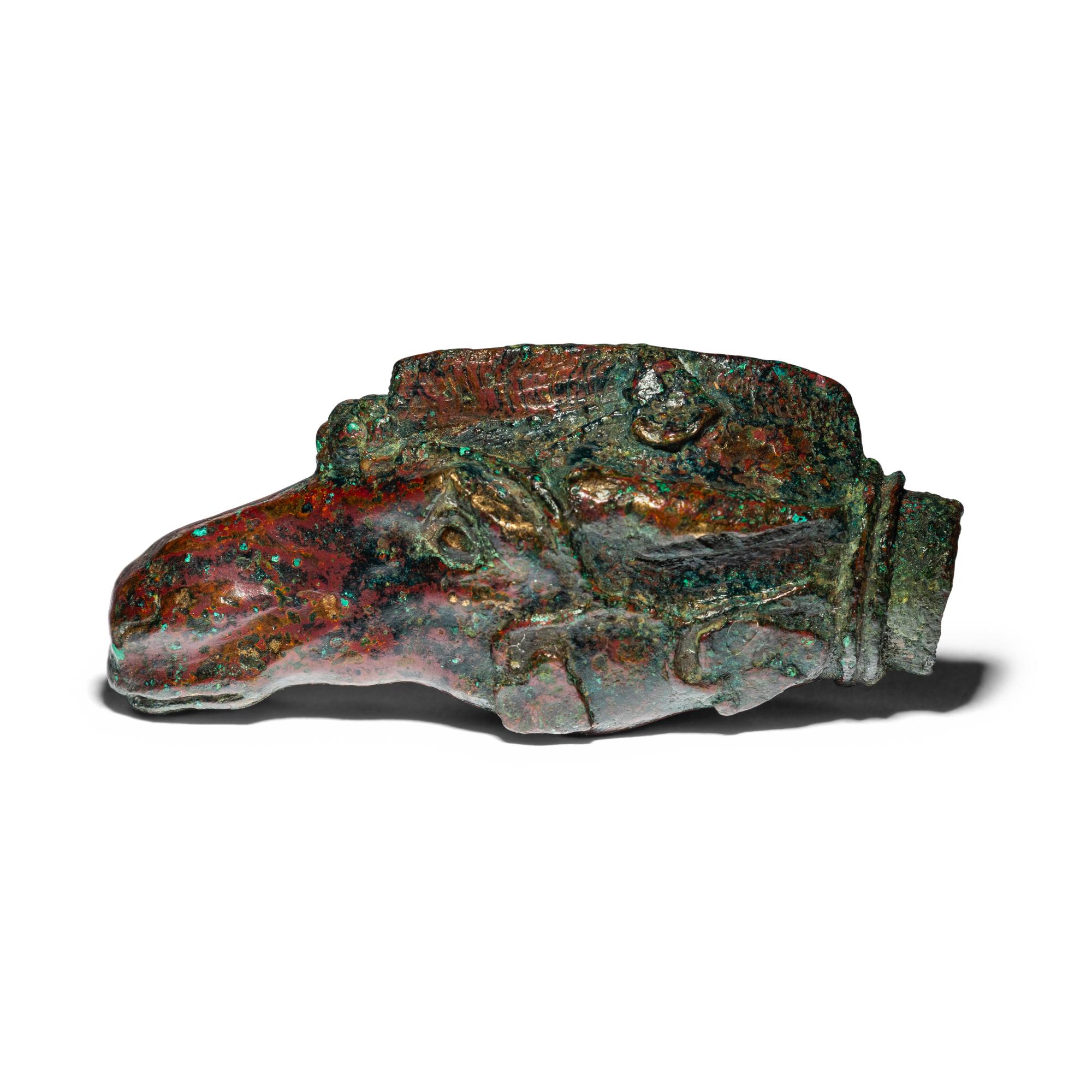A Roman Bronze Mule Head Protome