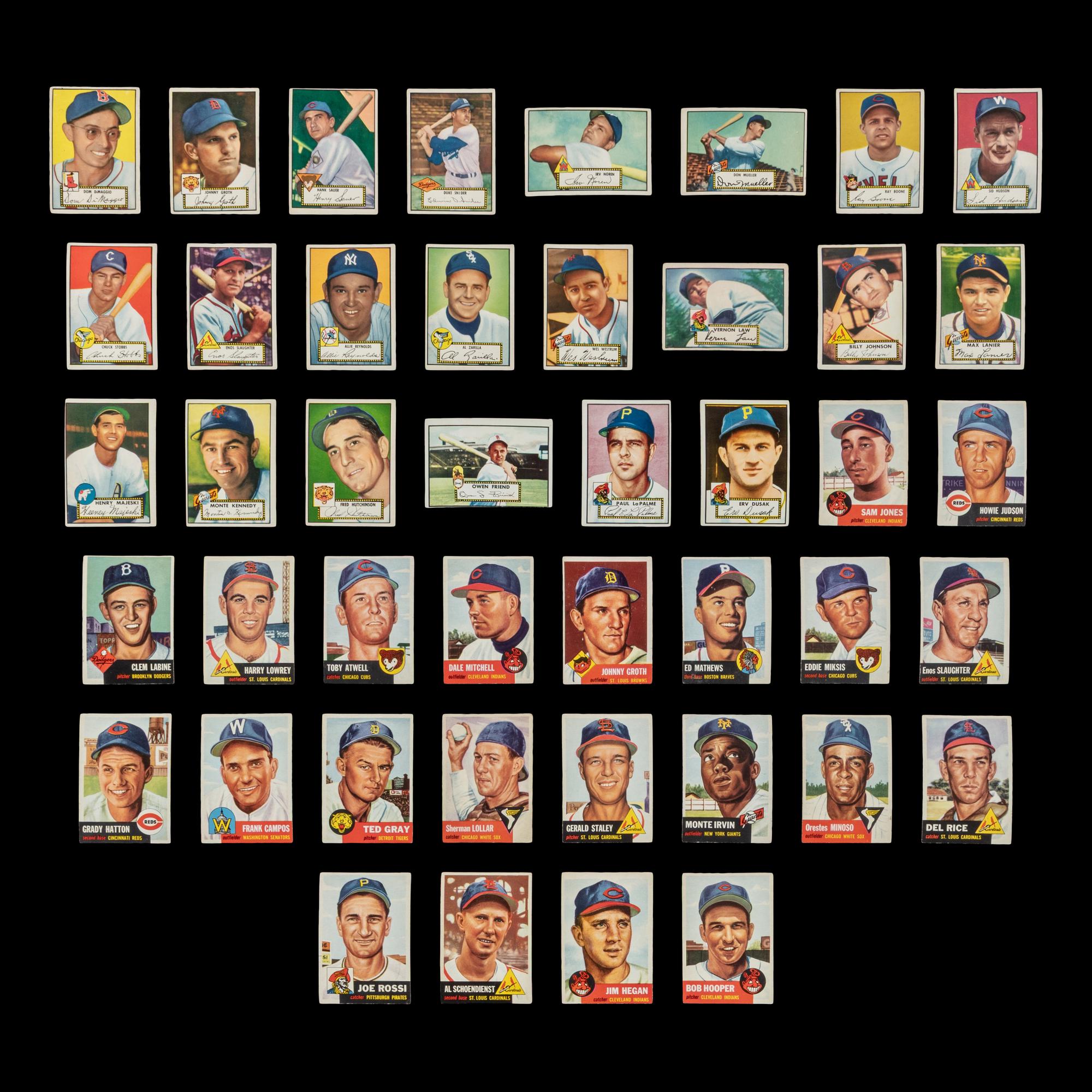 A Collection of 1952 and 1953 Topps Baseball Cards