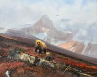 Michael B. Coleman, (American, b. 1946), Grizzly with Cubs