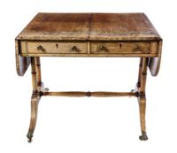 A Regency Mahogany Sofa Table Height 28 1/4 x width 34 x depth 27 inches. — 19TH CENTURY