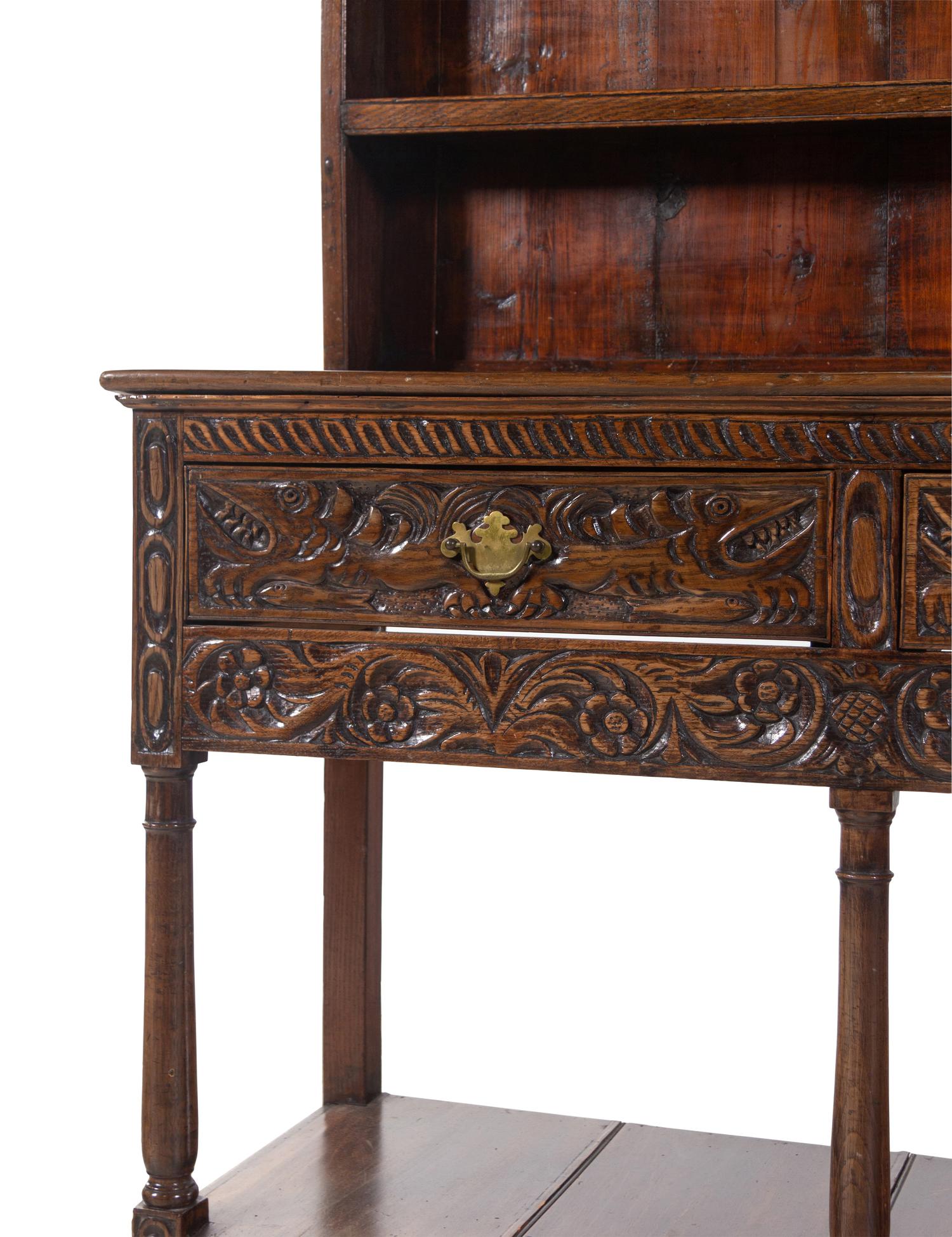 A Welsh Oak and Walnut Dresser