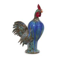 Charlie West, A Glazed Stoneware Work: Two Headed Rooster