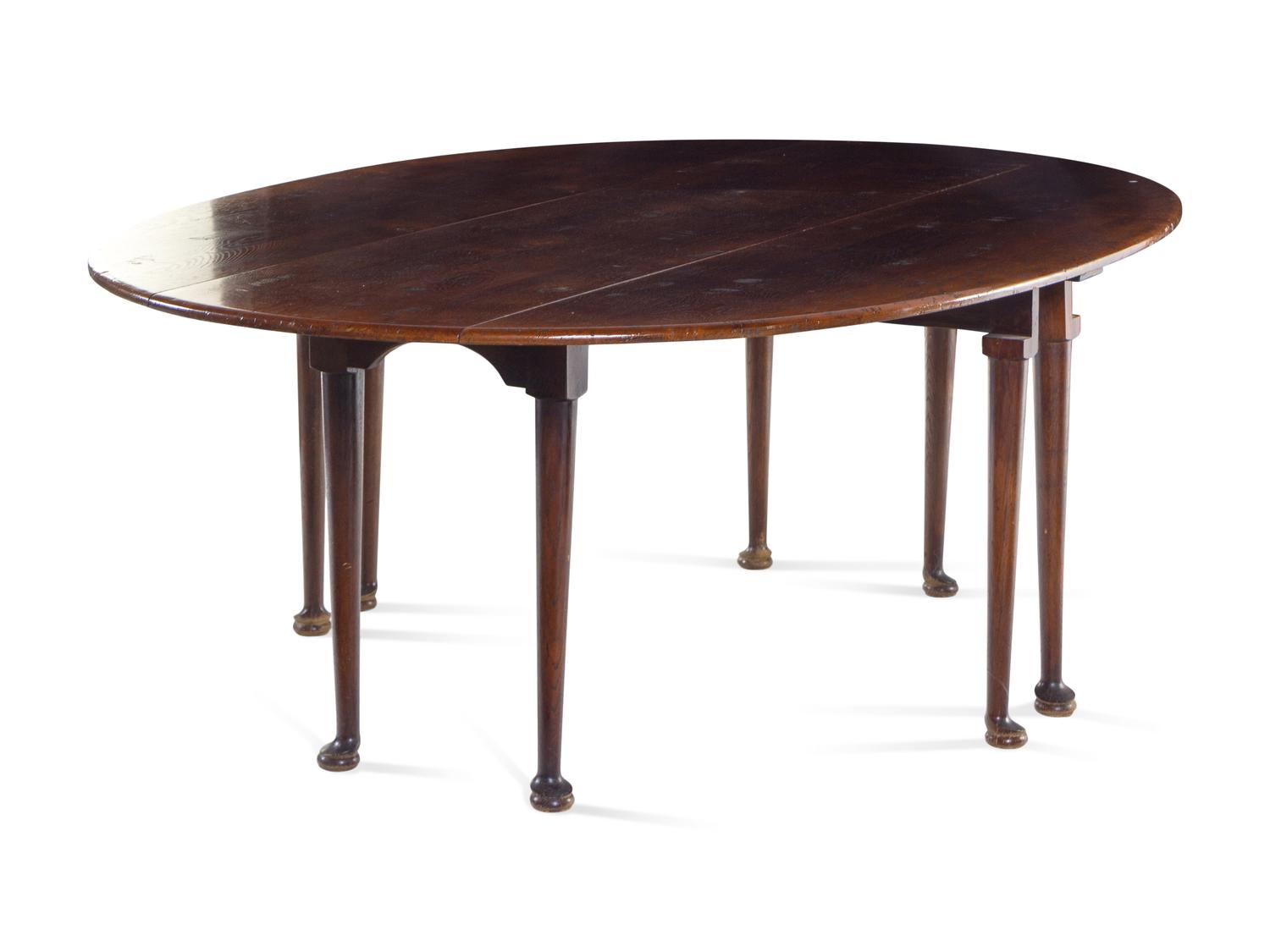 A Queen Anne Style Oak Wake Table