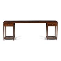 A Pair of Chinese Hardwood Side Tables Converted to a Console