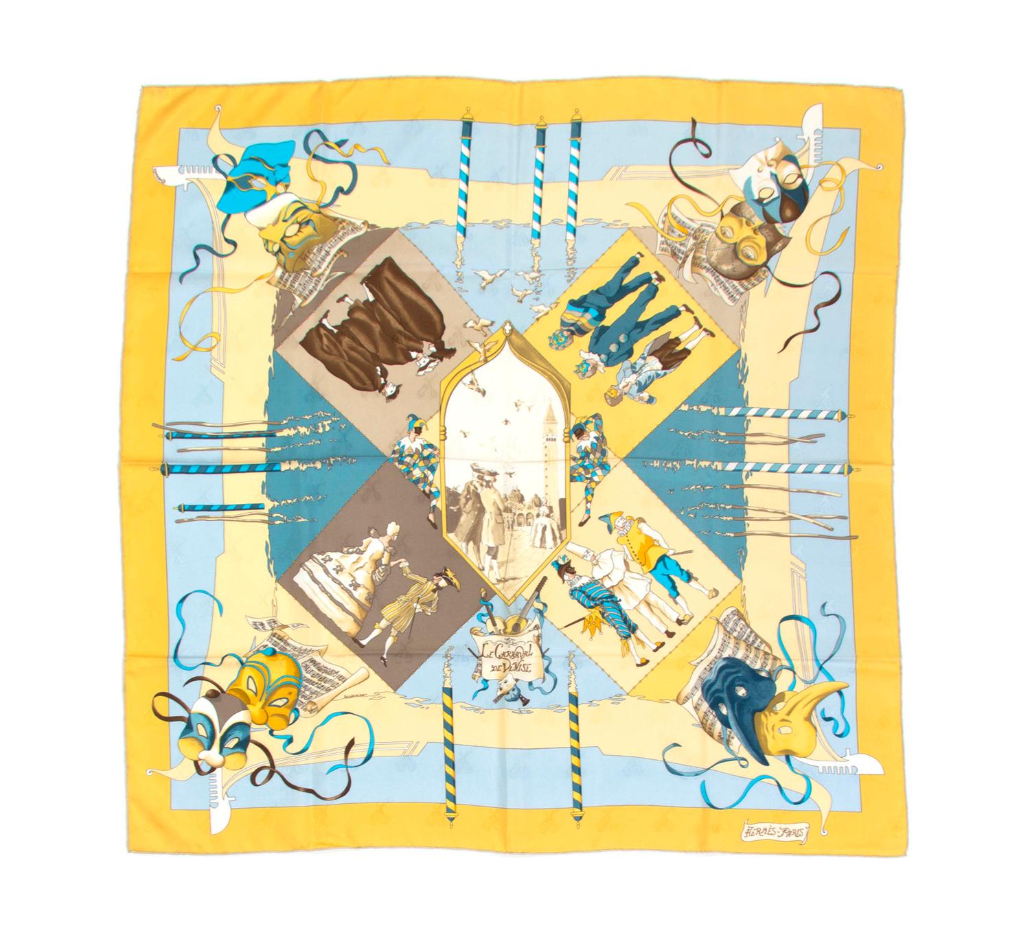 An Hermes Silk Jacquard Scarf, 35 x 35 inches.