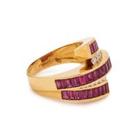 CHARLES KRYPELL, RUBY AND DIAMOND RING