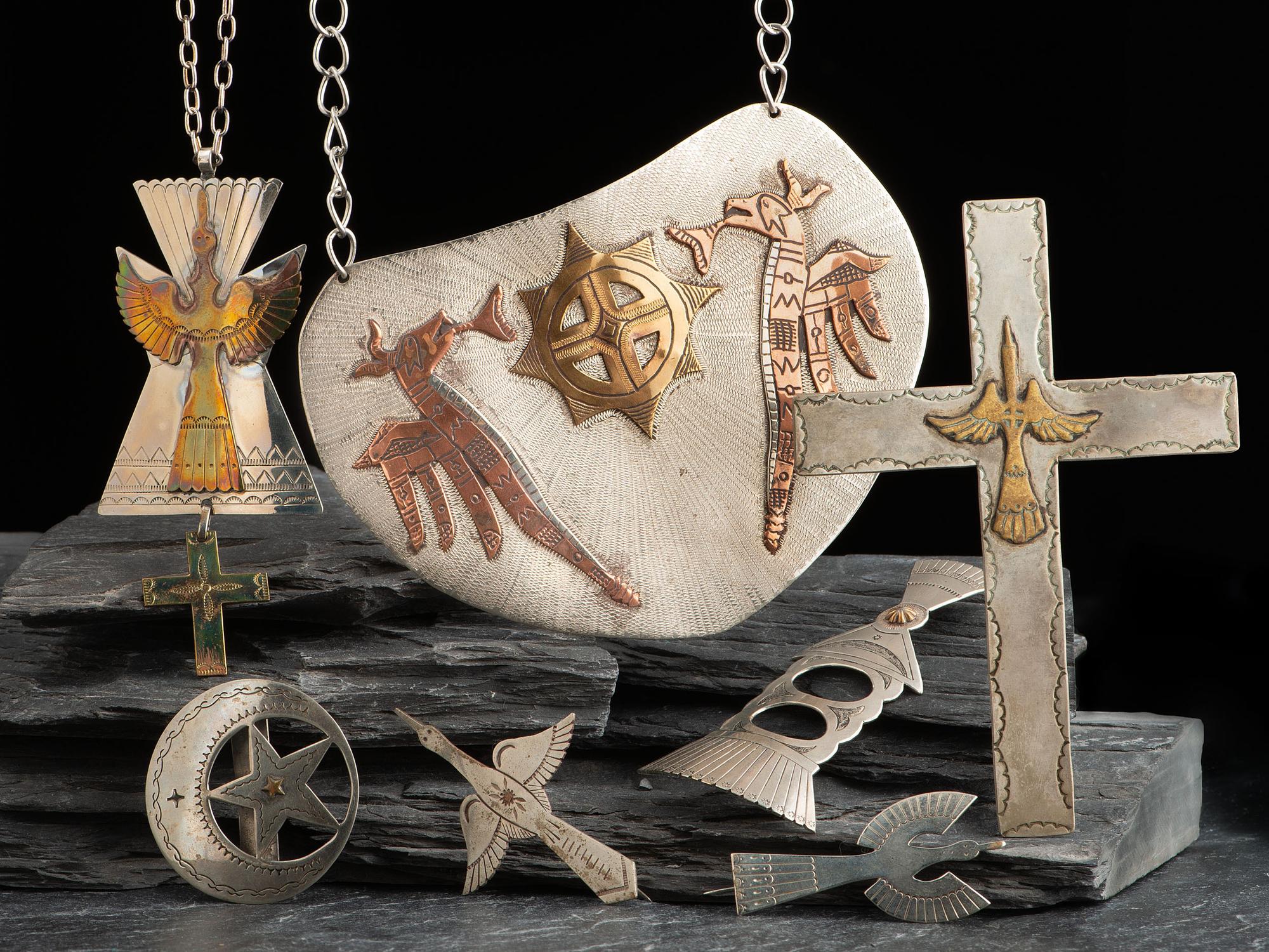Southern Plains German Silver and Southeastern Mixed Metal Jewelry
