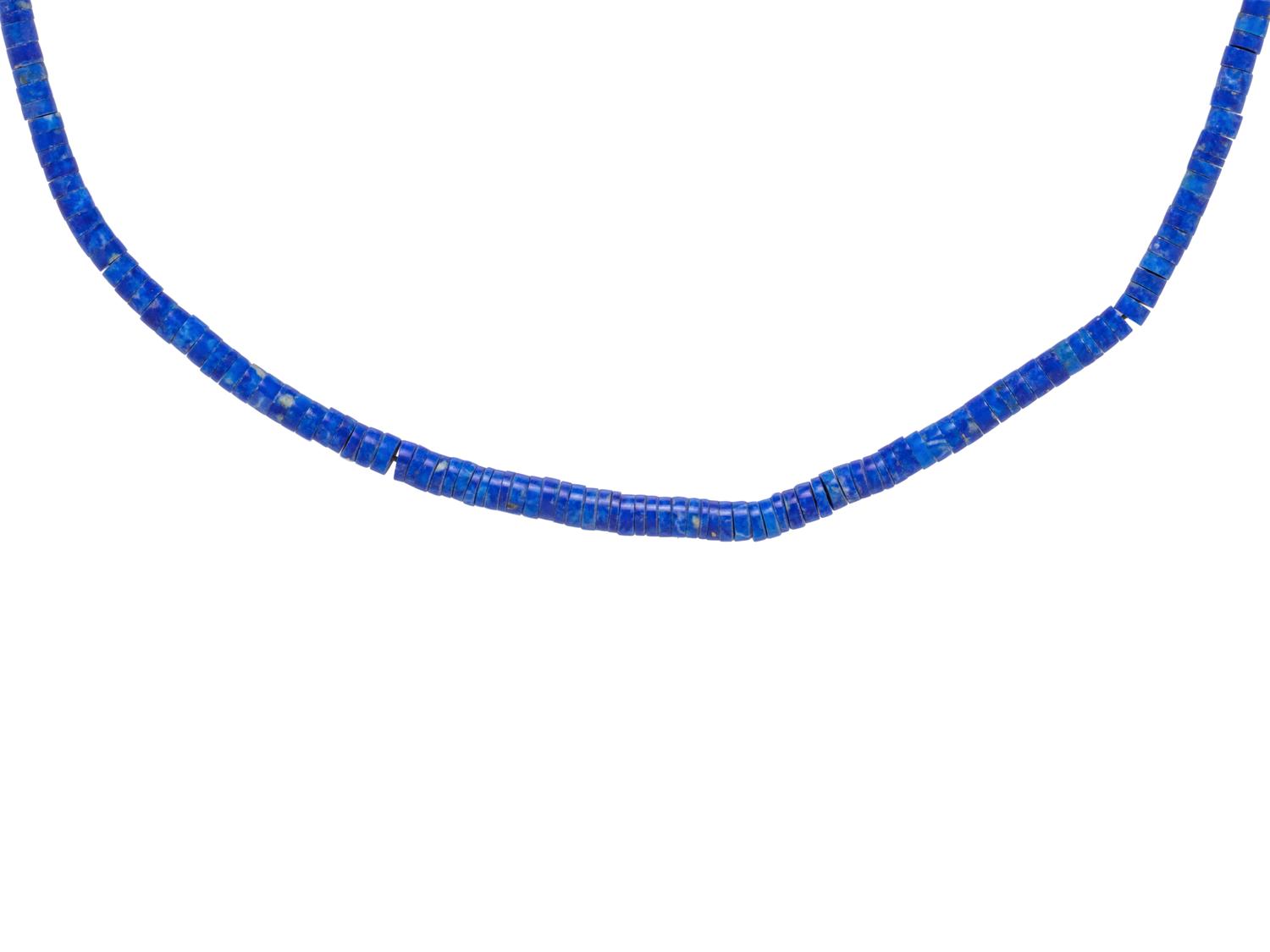 YELLOW GOLD AND LAPIS LAZULI NECKLACE