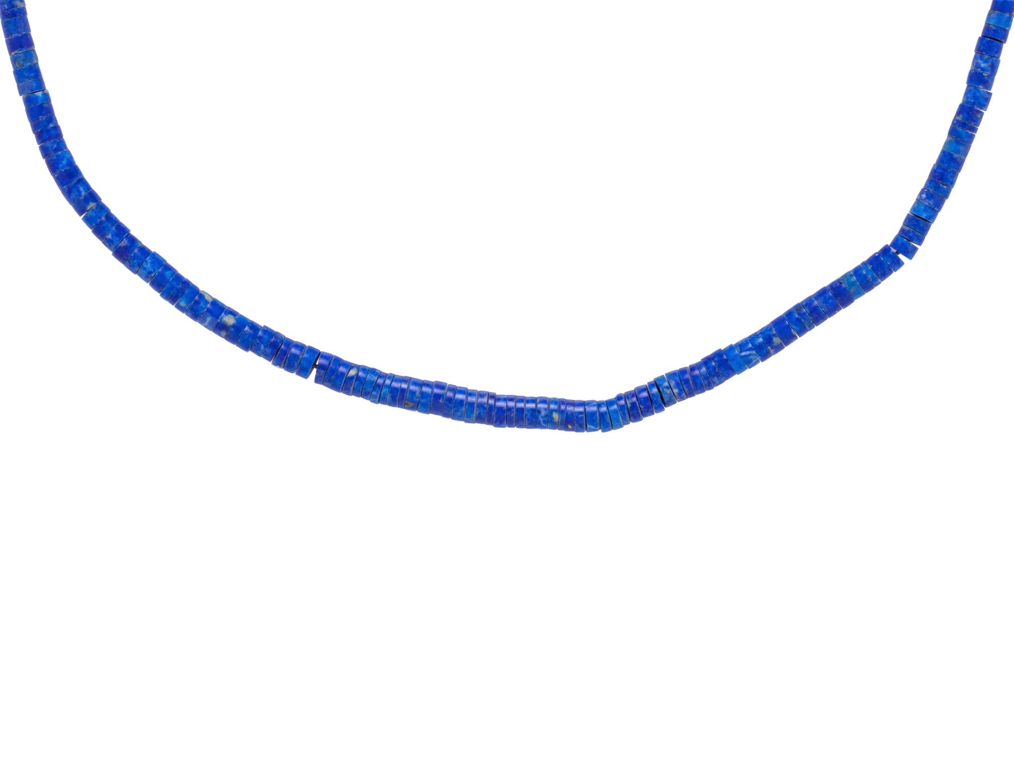 YELLOW GOLD AND LAPIS LAZULI NECKLACE