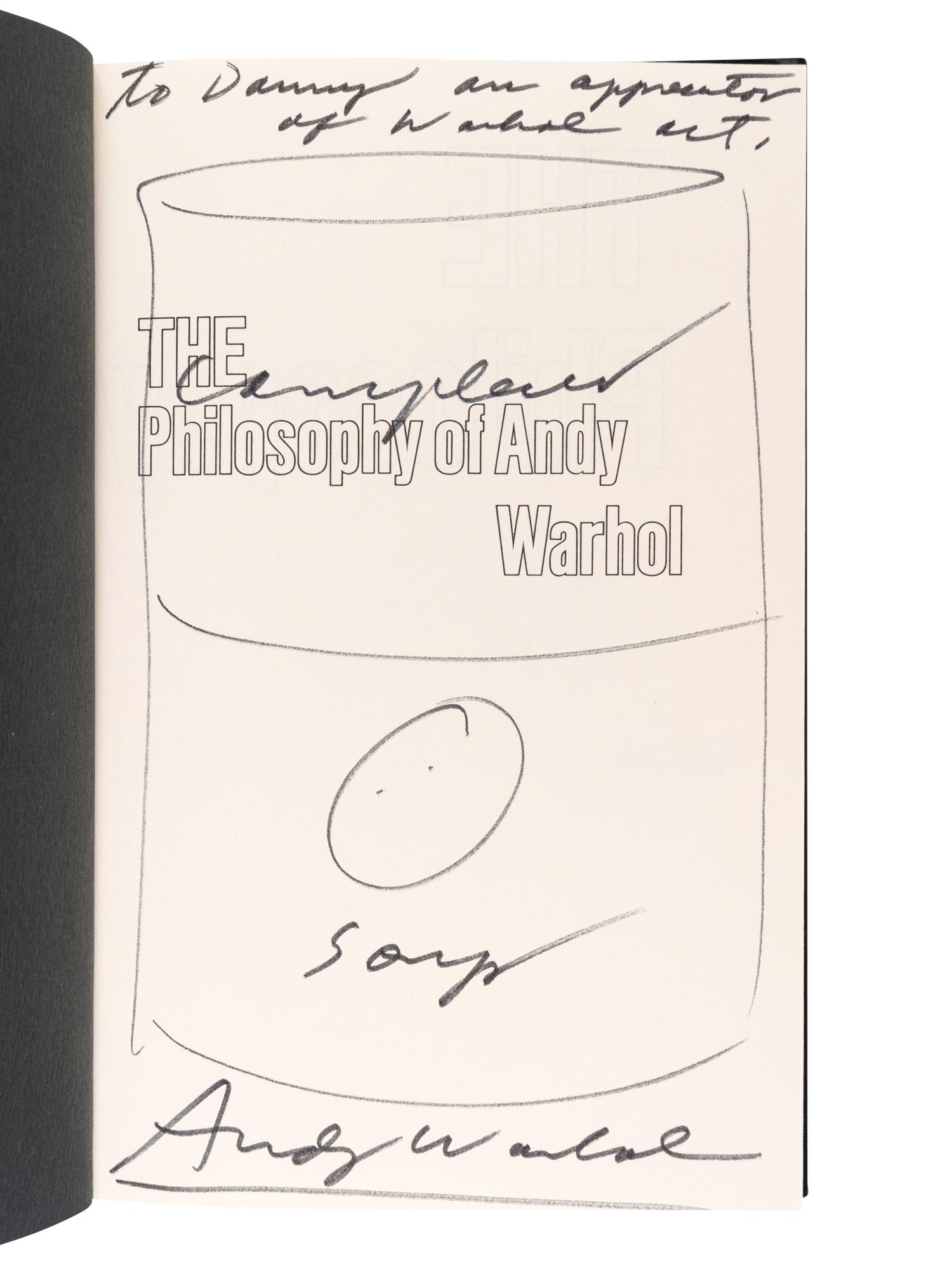 [ARTIST'S BOOK]. WARHOL, Andy (1928-1987). The Philosophy of Andy Warhol (From A to B and Back Again) . New York and London: Harcourt Brace Jovanovich, [1975].