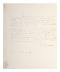MADISON, Dolly (1768-1849). Autograph letter signed ("D.P. Madison"). Washington, [DC], 14 October 1848.