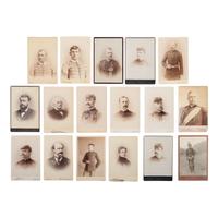 [Early Photography] Group of 46 Cabinet Cards of Officers and Enlisted men, ca 1870s-1900s