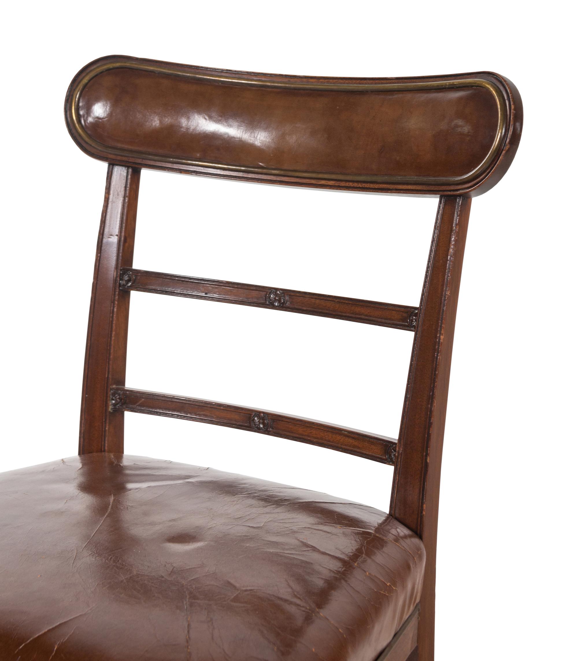 A Set of Eight Regency Style Mahogany Dining Chairs