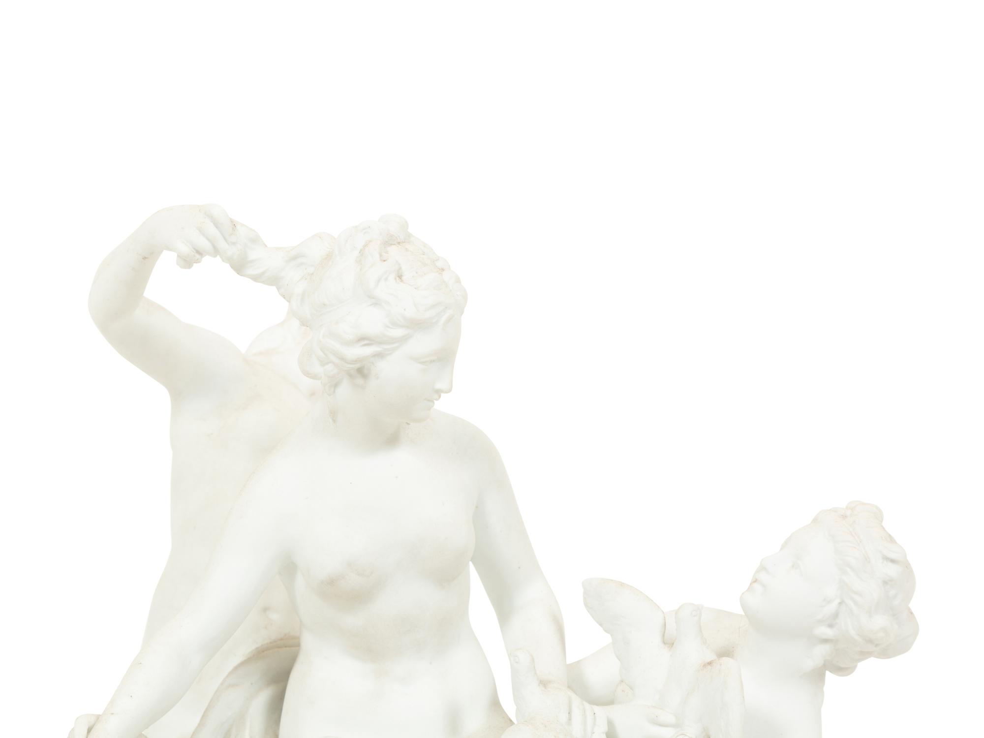 A Sèvres Bisque Porcelain Toilette de Venus Figural Group
