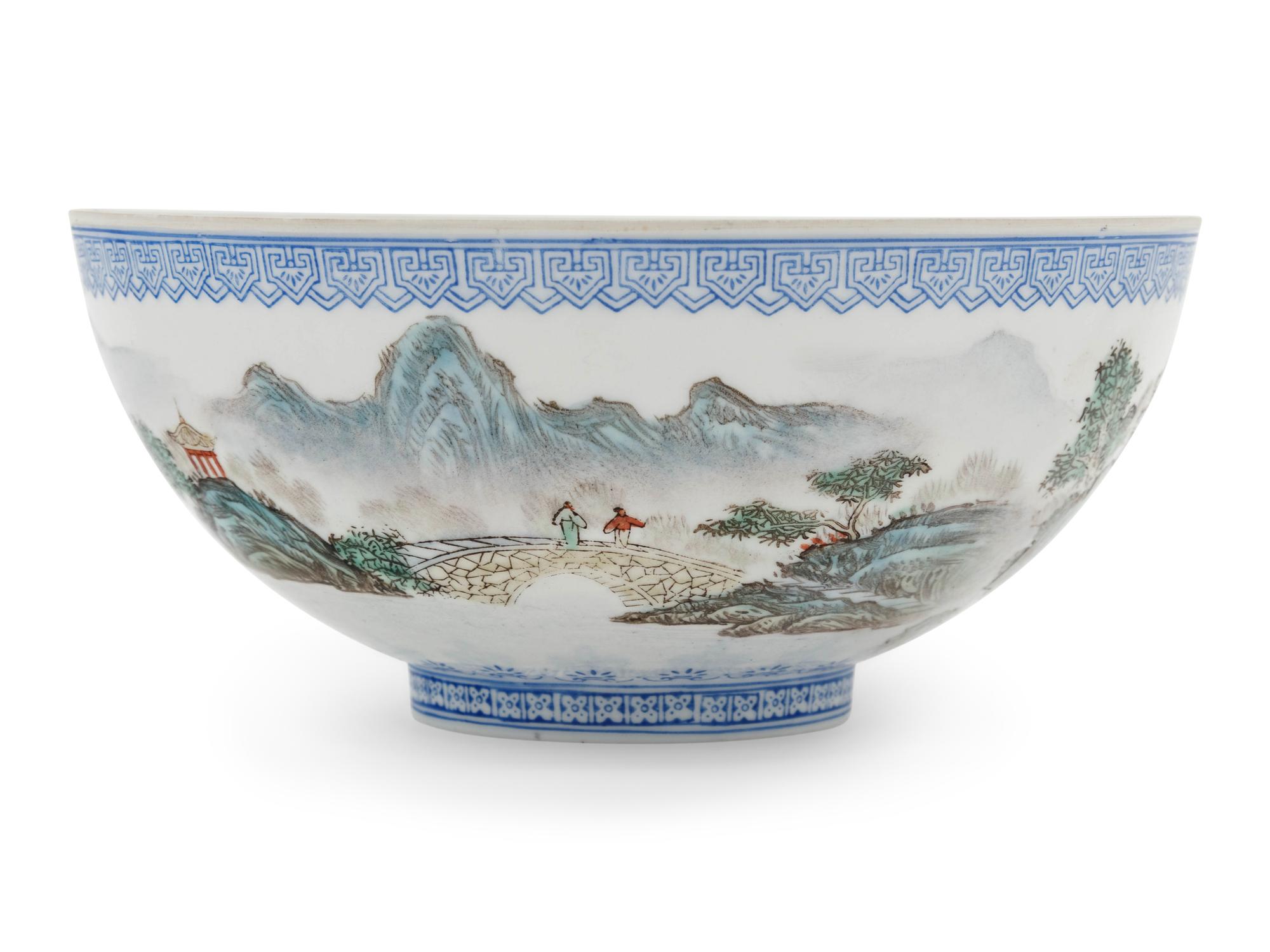 A Chinese Famille Rose Eggshell Plastic Bowl