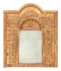 A Continental Giltwood Tabernacle Mirror