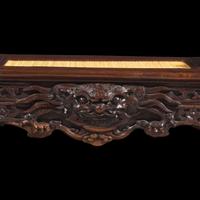 An Unusual Chinese Carved Hardwood Bench, 20th Century 二十世紀 硬木長椅