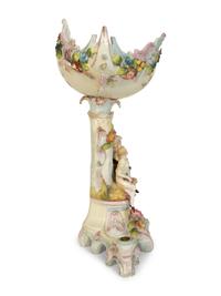 A Group of Six Continental Painted Porcelain Table Articles