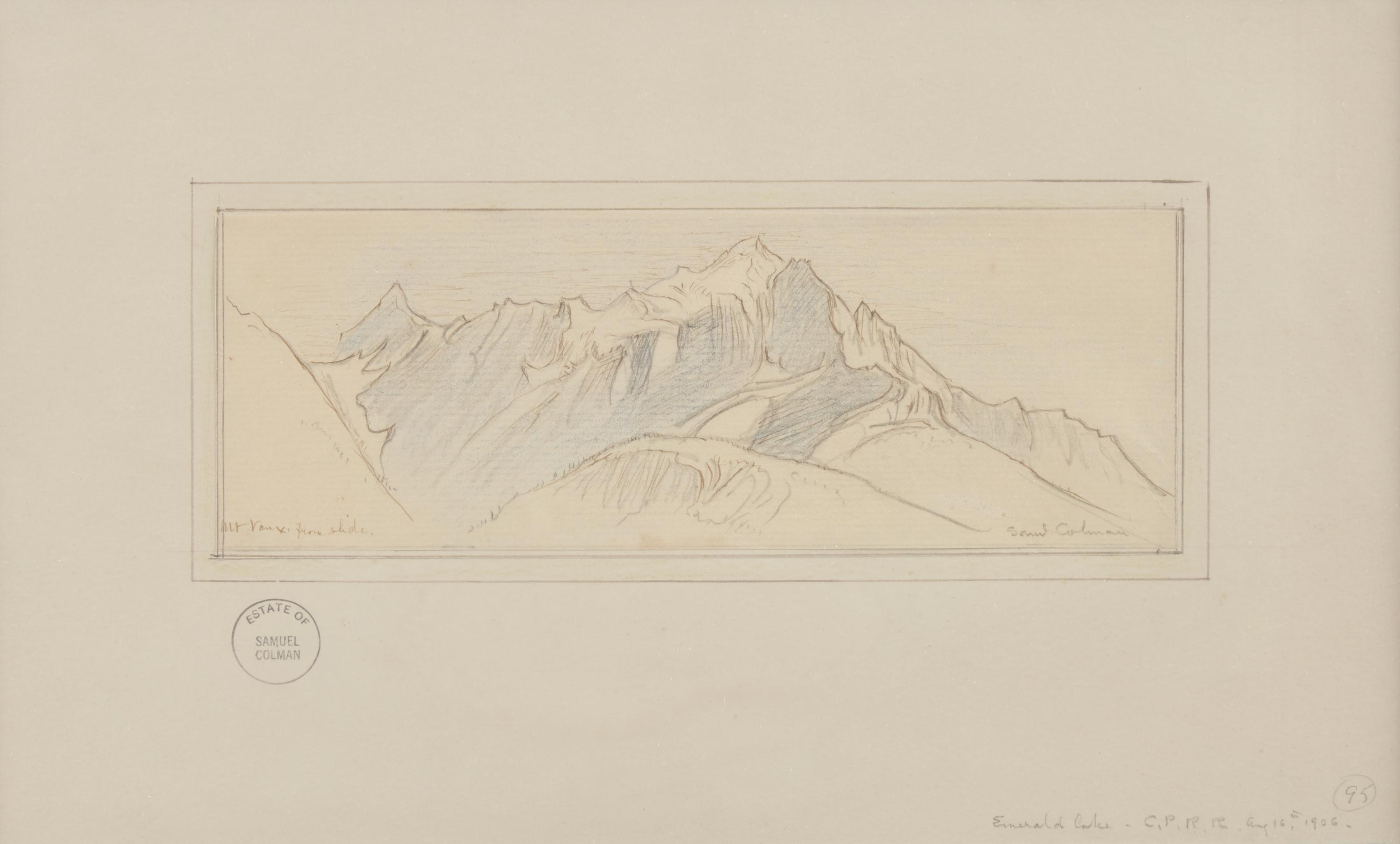 Samuel Colman (American, 1832–1920) — Mt. Vaux from Slide , 1906