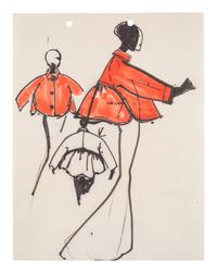 Group of Fifteen Geoffrey Beene Fashion Sketches , by Alfredo Cabrera