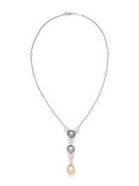 CARTIER, DIAMOND AND MULTICOLOR CULTURED TAHITIAN PEARL LAVALIER