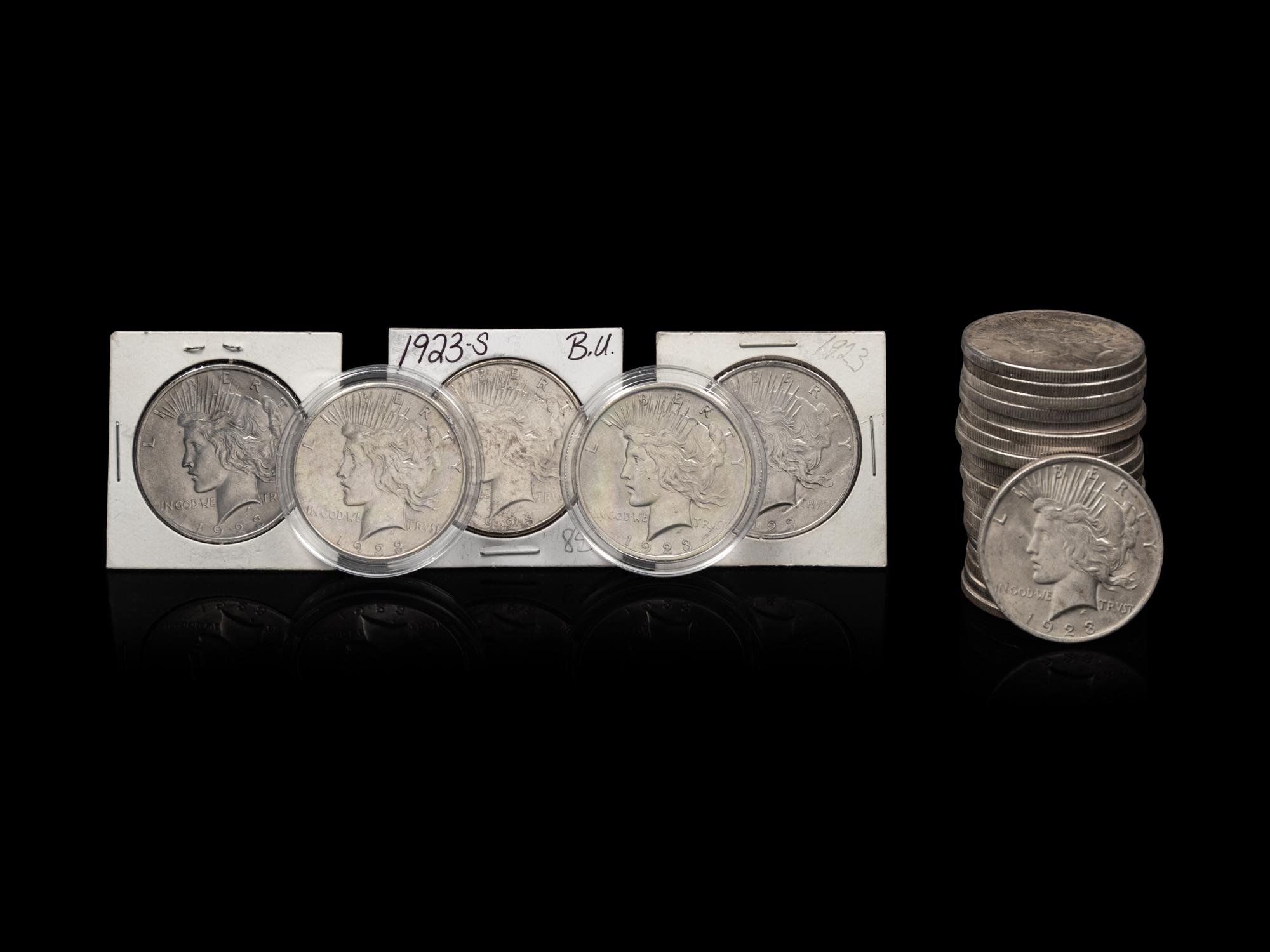 Twenty-Six 1923 Peace $1 Coins