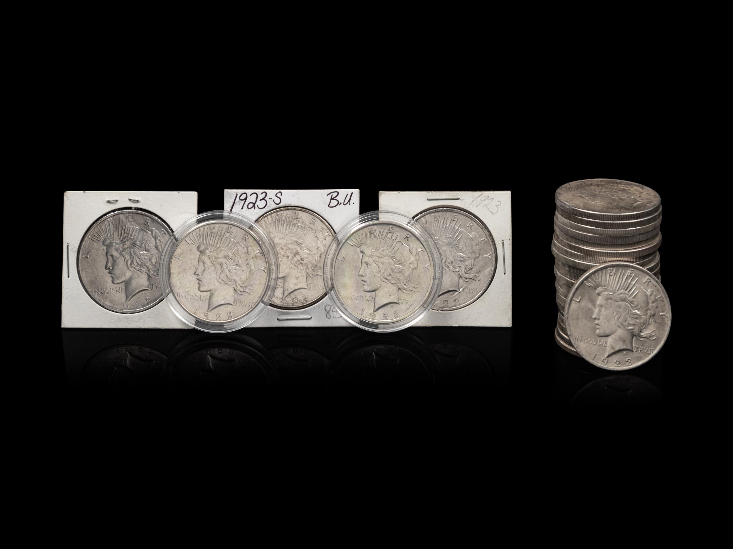 Twenty-Six 1923 Peace $1 Coins