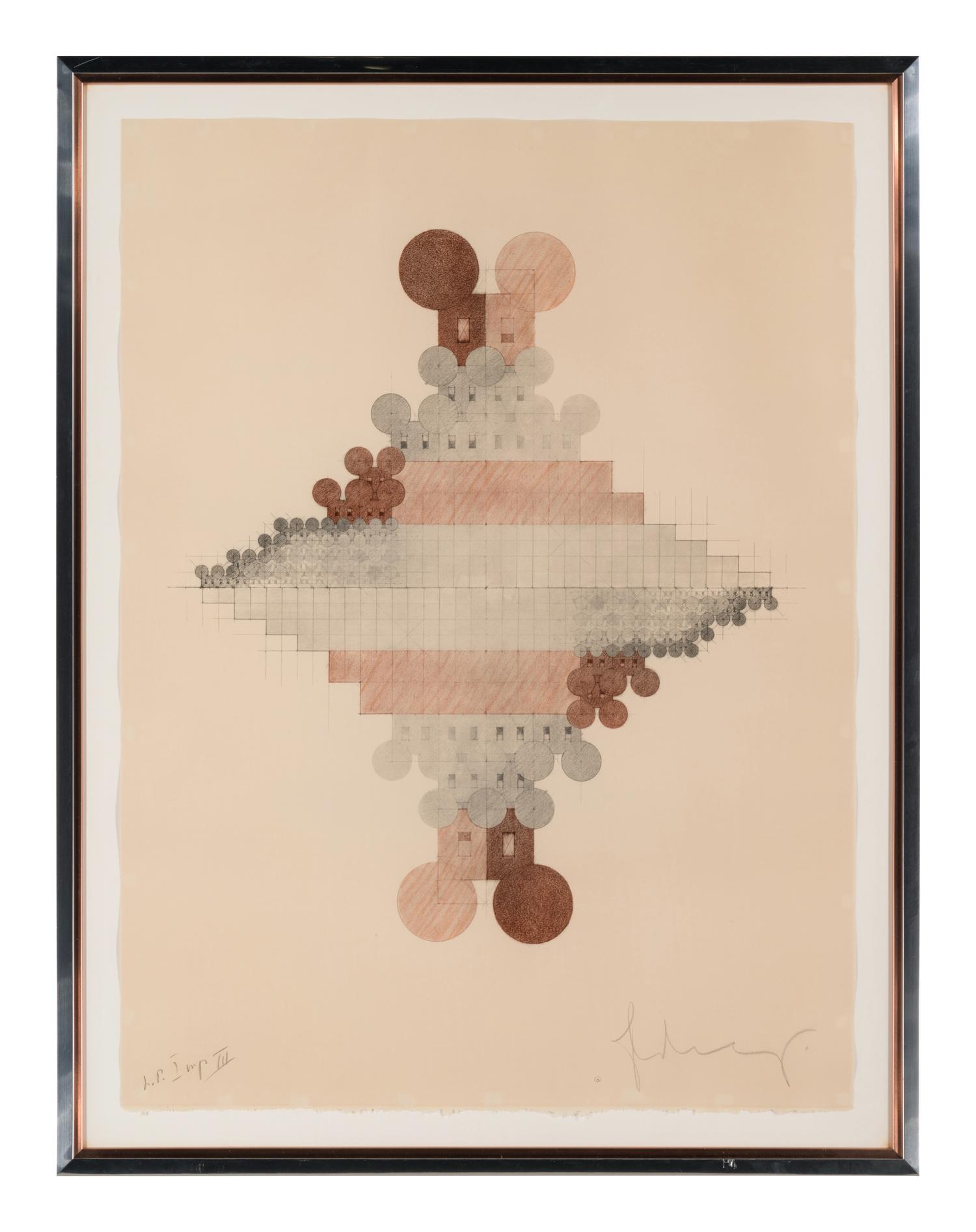Geometric Mouse Pyramid as an image of the Electoral System, Doubled, 1976