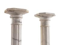 A Pair of Continental Marble Pedestals