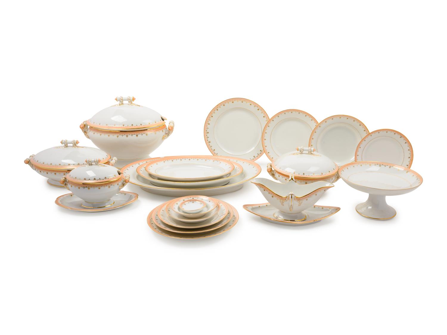An English Porcelain Dinner Service