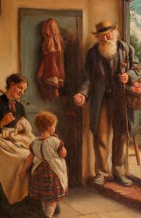 Young Girl with Her Grandfather