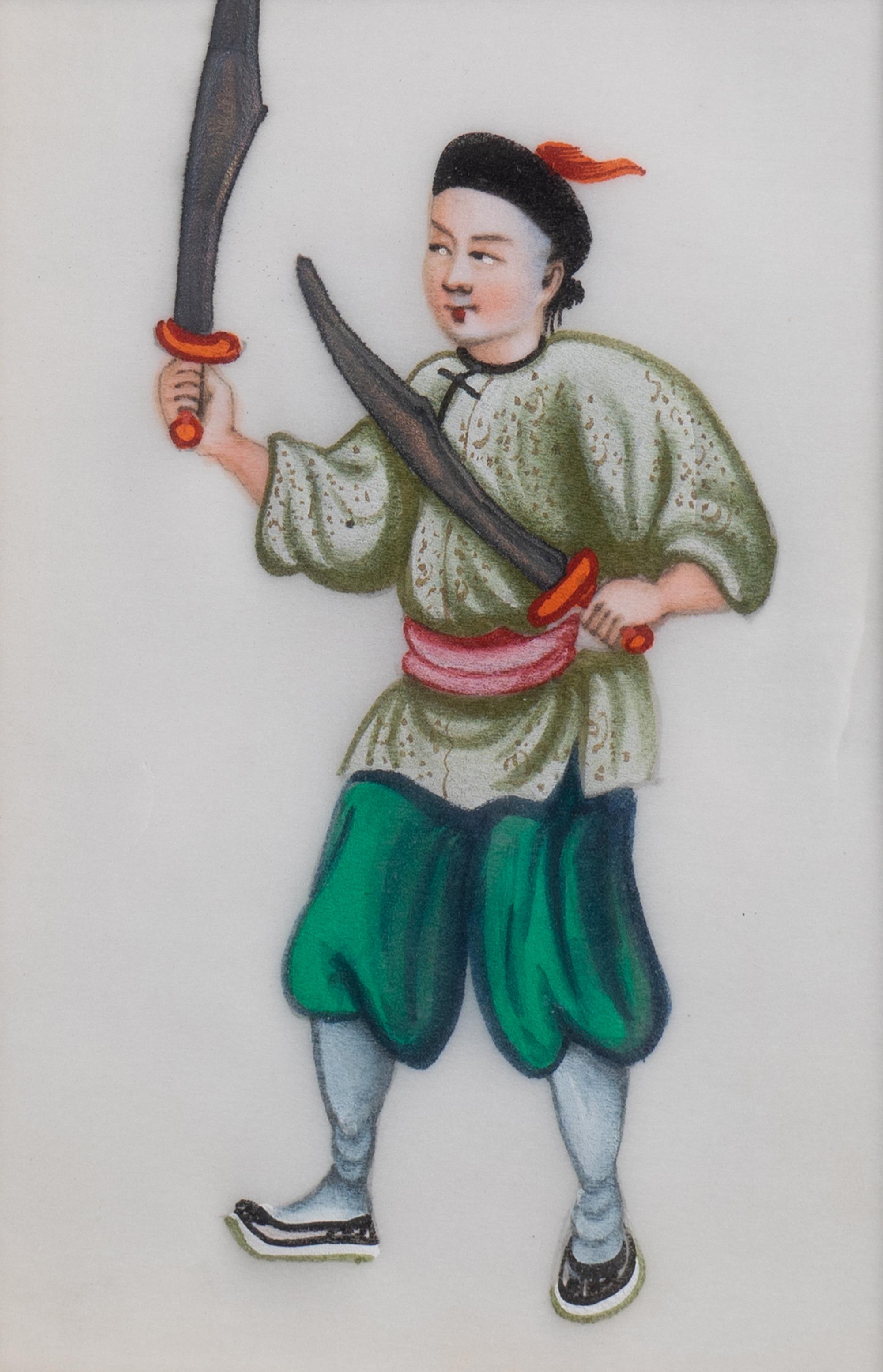 A Set of Twelve Chinese Export Pith Paintings — 19TH/20TH CENTURY