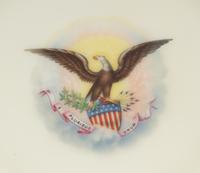 [LINCOLN WHITE HOUSE]. A French Limoges porcelain dinner plate from the solferino china service used during the first Lincoln administration. Limoges, France: Haviland & Co., 1861.