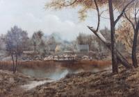 Continental School, (19th/20th century), Autumn Lake Landscape