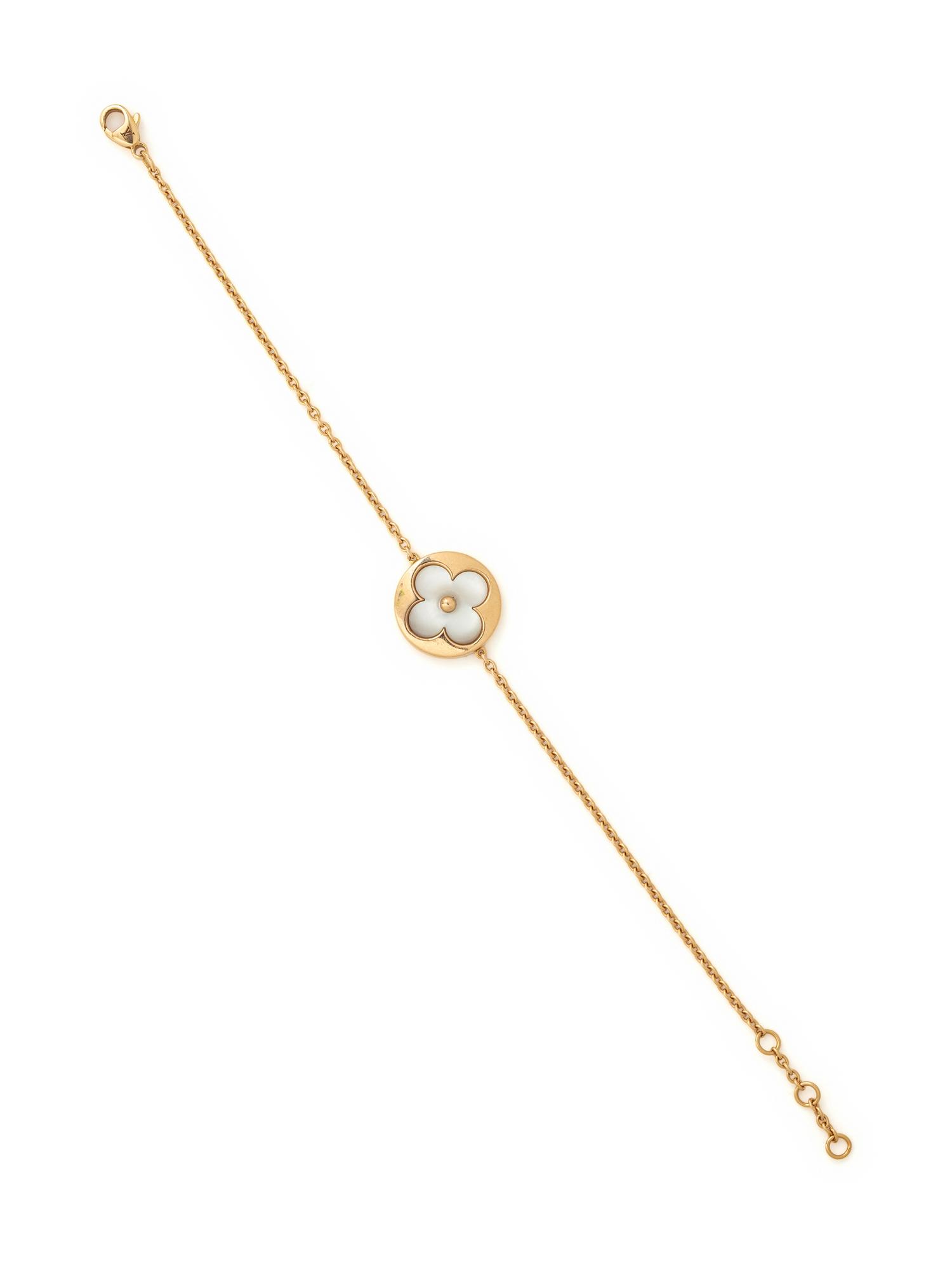 LOUIS VUITTON, ROSE GOLD AND MOTHER-OF-PEARL 'BLOSSOM' BRACELET
