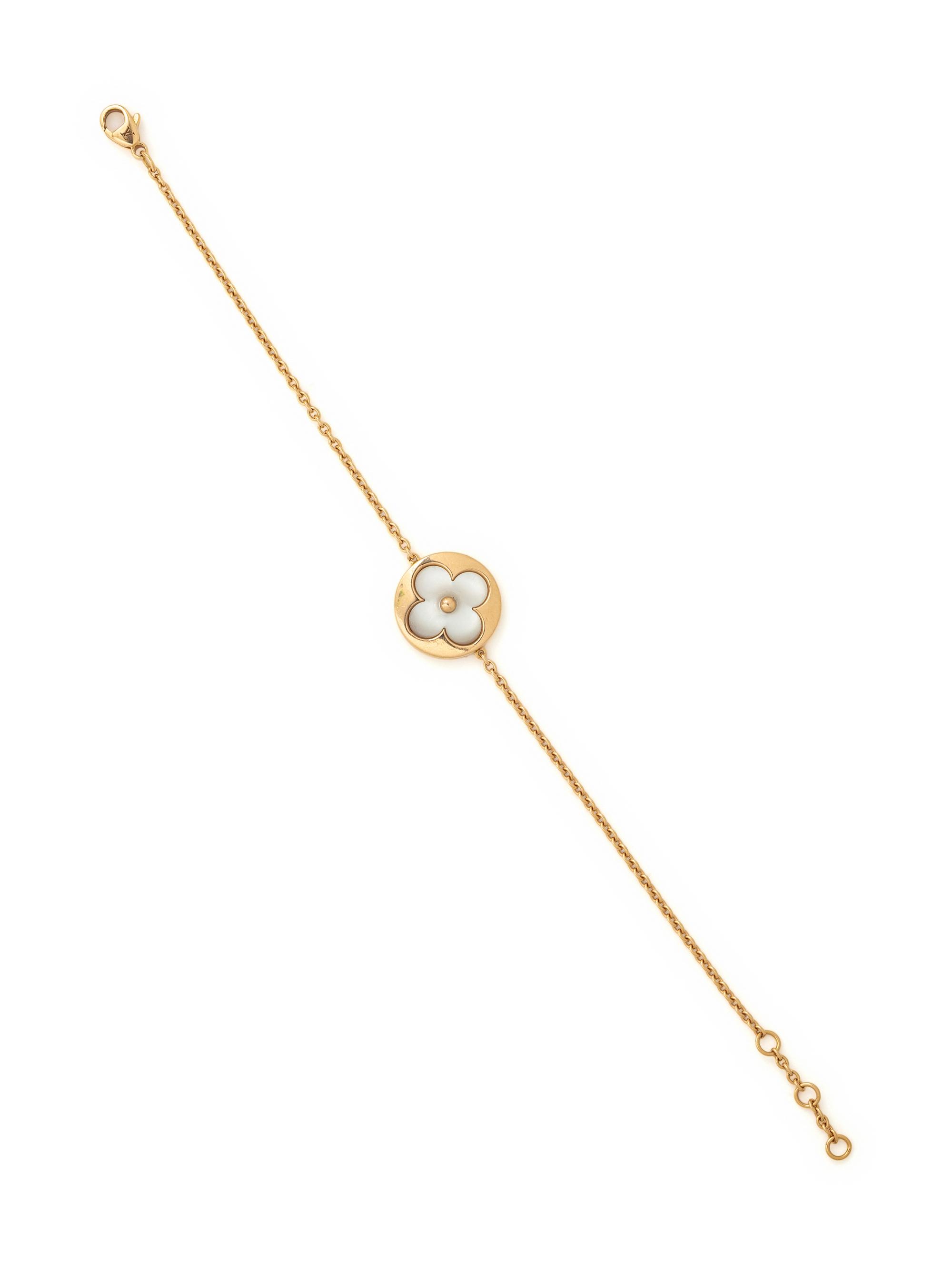 LOUIS VUITTON, ROSE GOLD AND MOTHER-OF-PEARL 'BLOSSOM' BRACELET