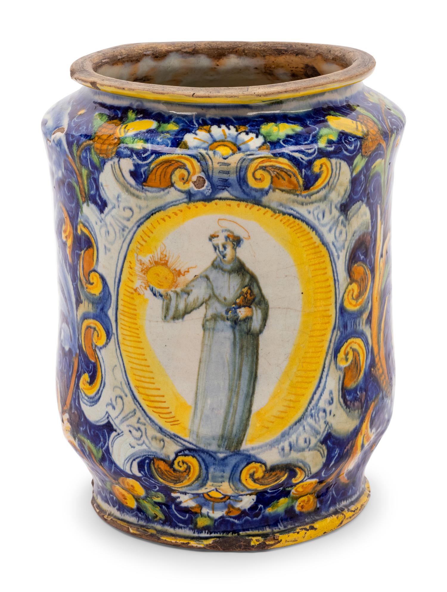 An Italian Majolica Apothecary Jar
