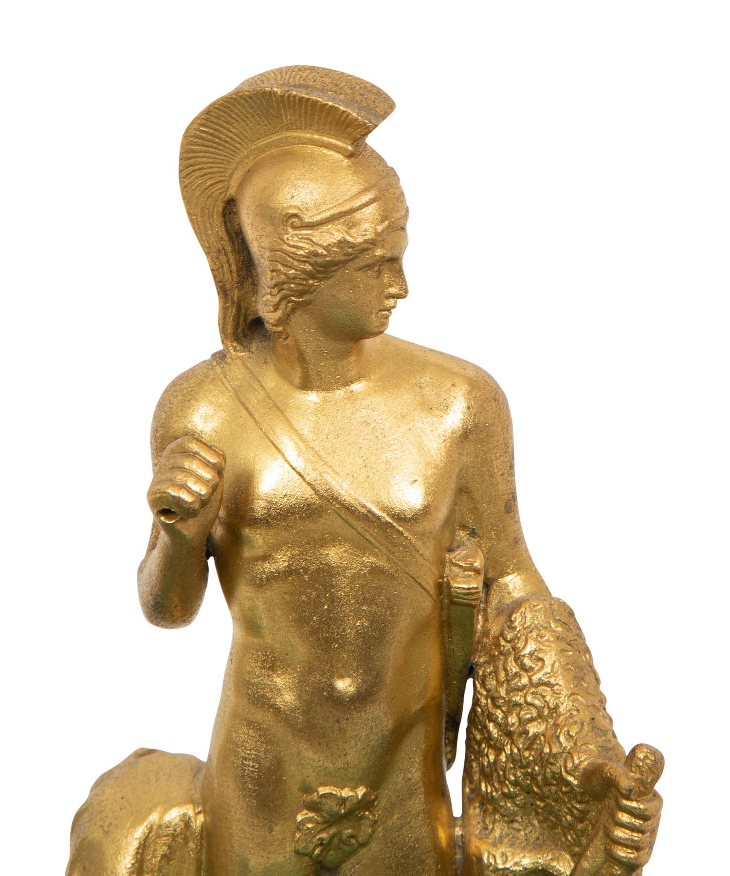 A Gilt Metal Mounted Malachite Veneered Standish